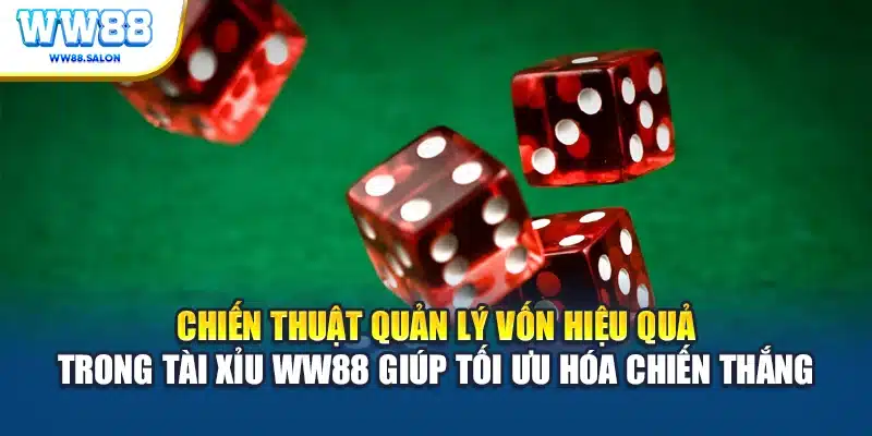 Chiến thuật quản lý vốn tài xỉu WW88 giúp tối ưu hóa chiến thắng